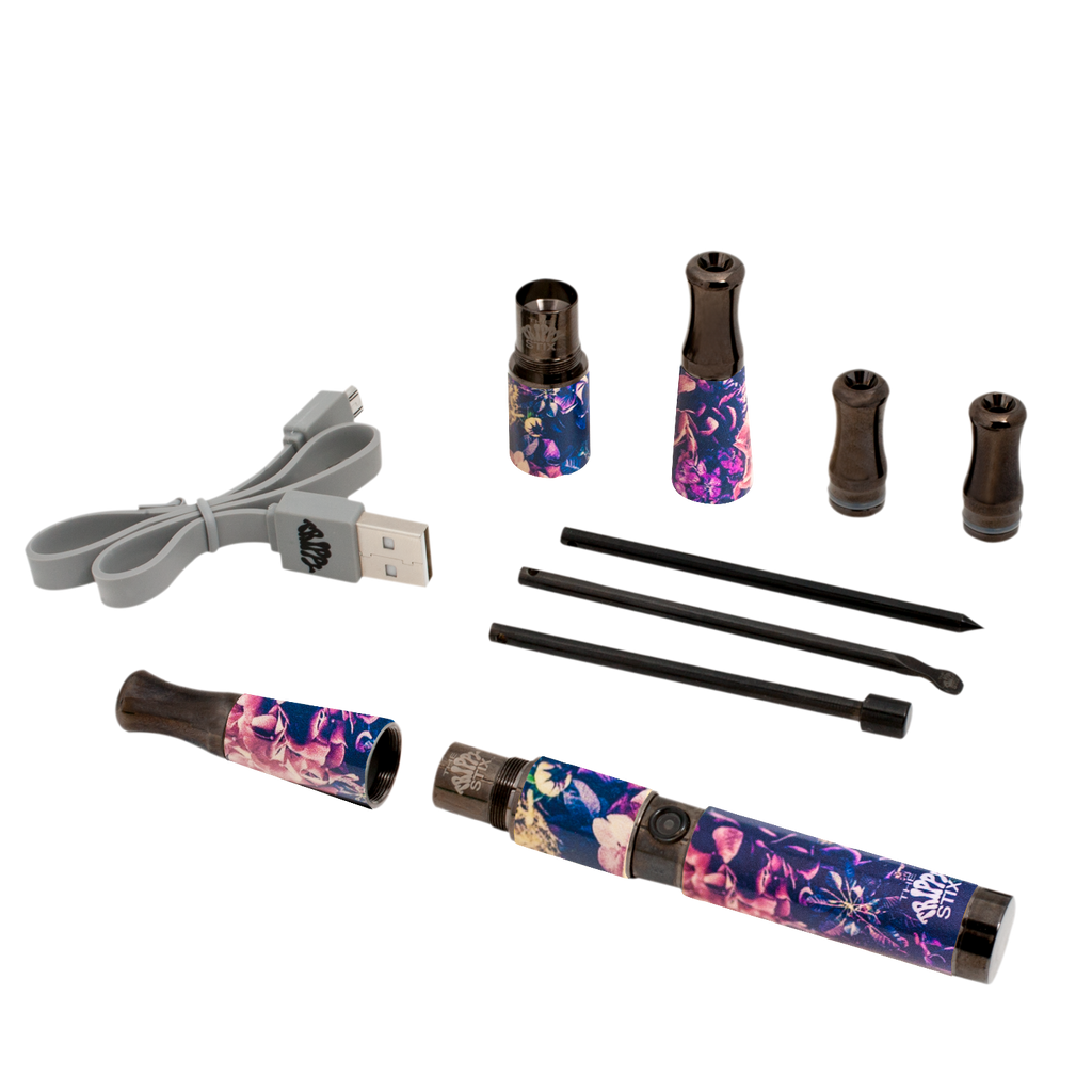 3.0 Ceramic & Quartz Vaporizer- BUDS & ROSES (GUN METAL)