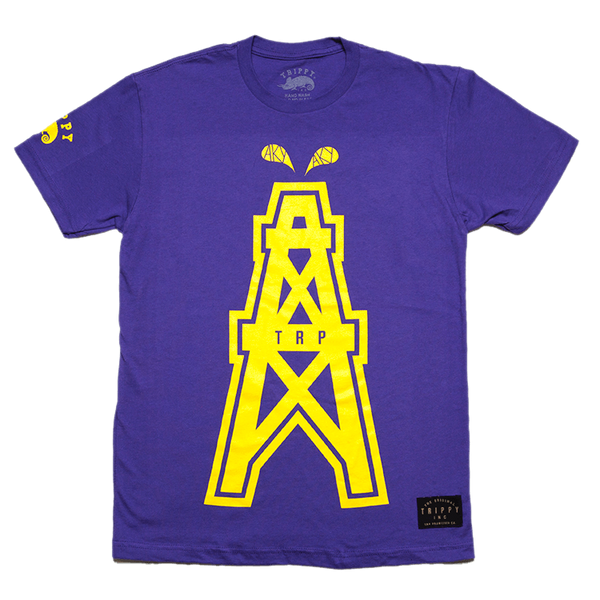 Men's Oil Rig T-Shirt (Yellow/Purple)