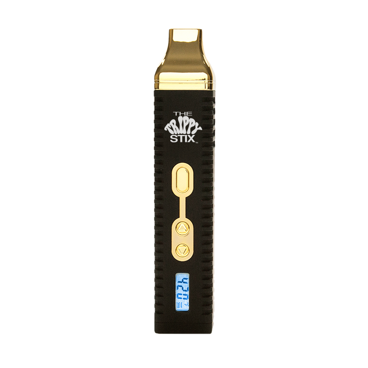 Herbal Vaporizer - Black & Gold/ White Logo - The Trippy Stix