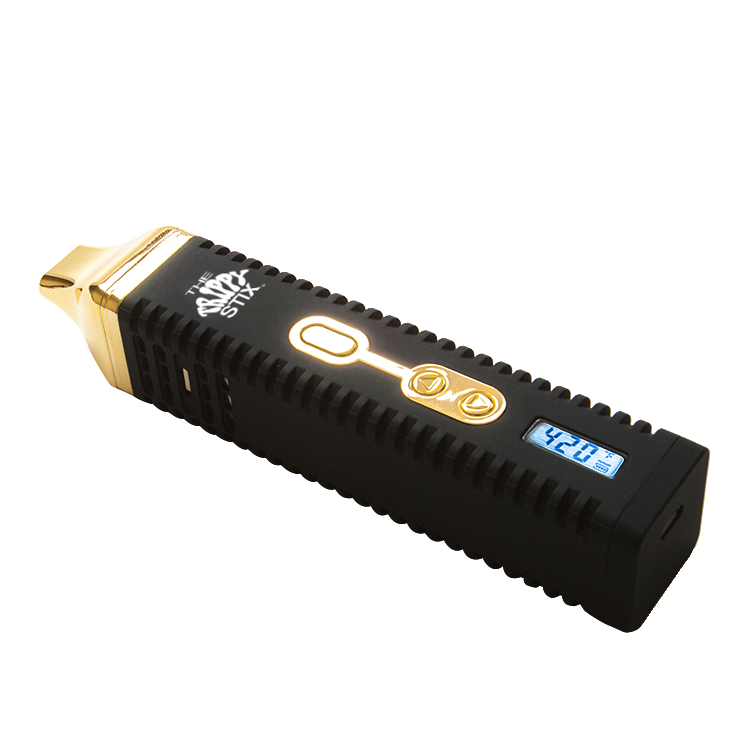 Herbal Vaporizer - Black & Gold/ White Logo